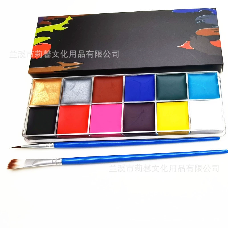 Внешняя торговля пигмента цвета масла представления Хеллоуина макияжа пигмента боди-живописи 12 цветов лицевая