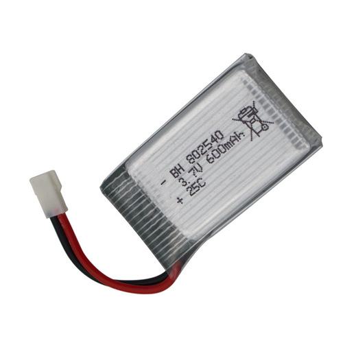 3.7V 600mAH air-to-air plug 25C discharge 802540 polymer lithium battery with charge protection