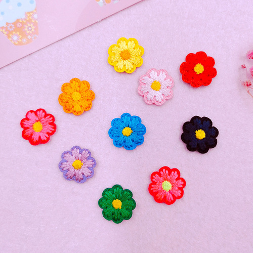 Sunflower color daisy cloth patch cross-border cartoon chrysanthemum embroidery patch hand ledger diy accessories