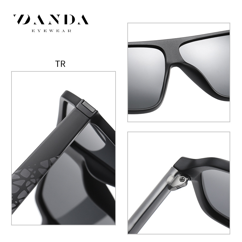 Suministro directo de fábrica Nuevo Marco grande gafas de sol TR3386 moda gafas de sol polarizadas al aire libre moda negro gafas de sol para hombres