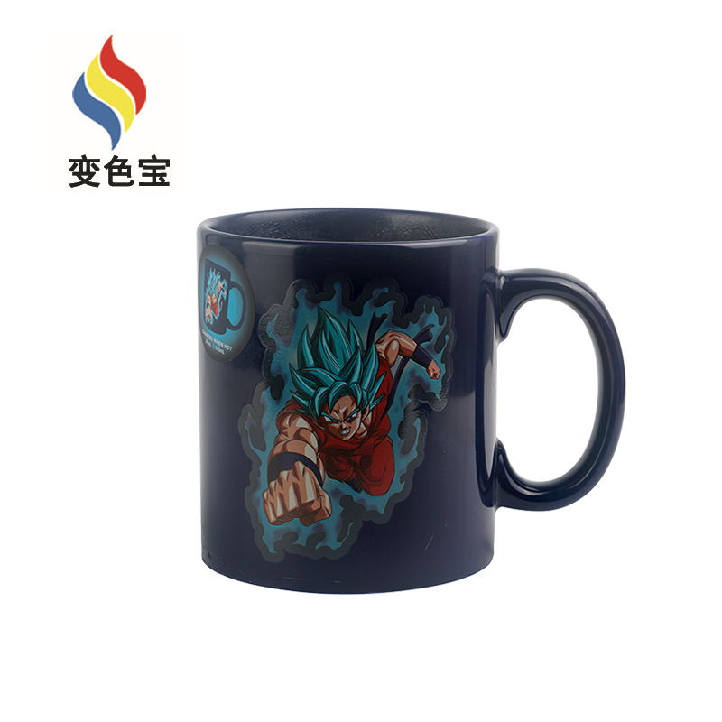Spot Dragon Ball Color Changing Cup Wukong Vegeta Color Changing Ceramic Cup Cartoon Animation Color Changing Mug Manufacturers