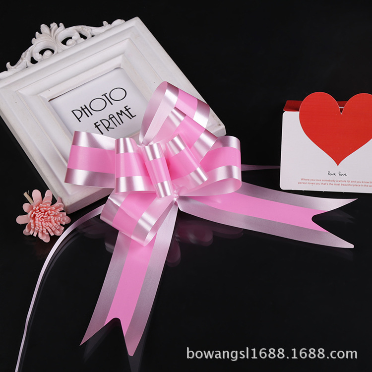 Cruz-frontera boda decoración del coche puerta grande tire flor regalo flor embalaje arco mano tire flor 50 tira recta gruesa