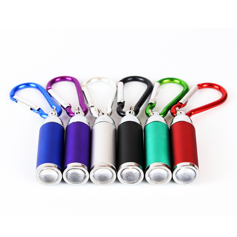 LED mini key chain flashlight holiday gift small pull tube mountaineering buckle aluminum alloy telescopic zoom small flashlight
