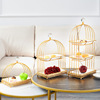 Cross -border hot -selling ceramic bird cage cake shelf wedding dessert dessert display shelf creative fruit disk cake plate