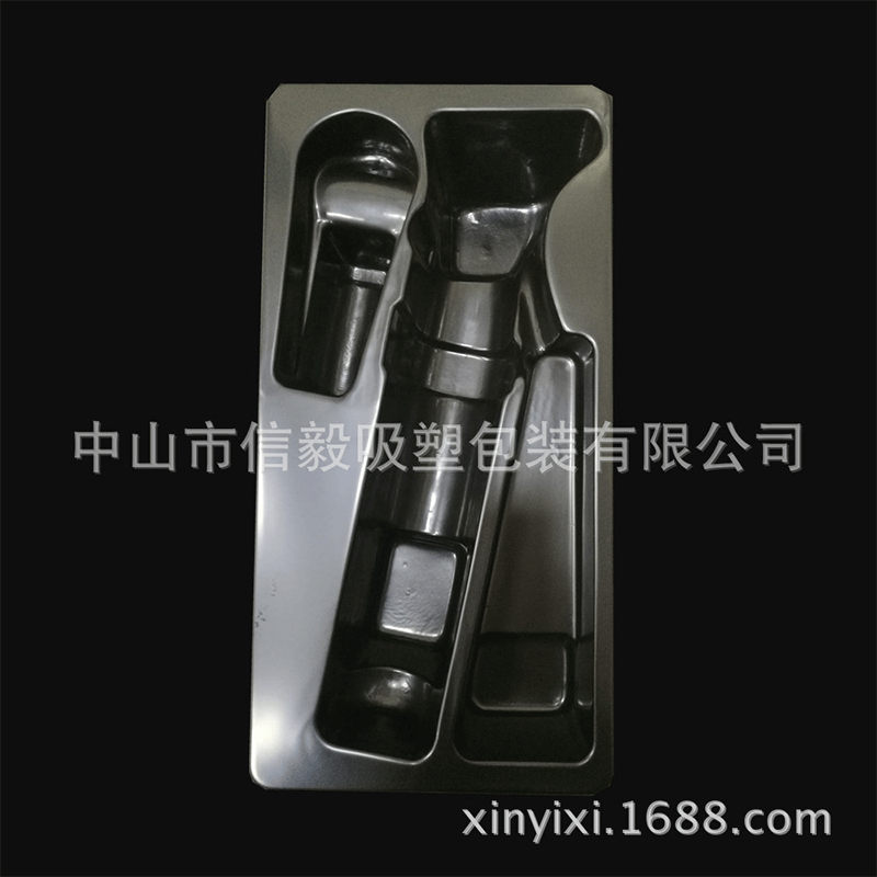 PS五金水龙头用具黑色塑料托盘吸塑包装加工定制