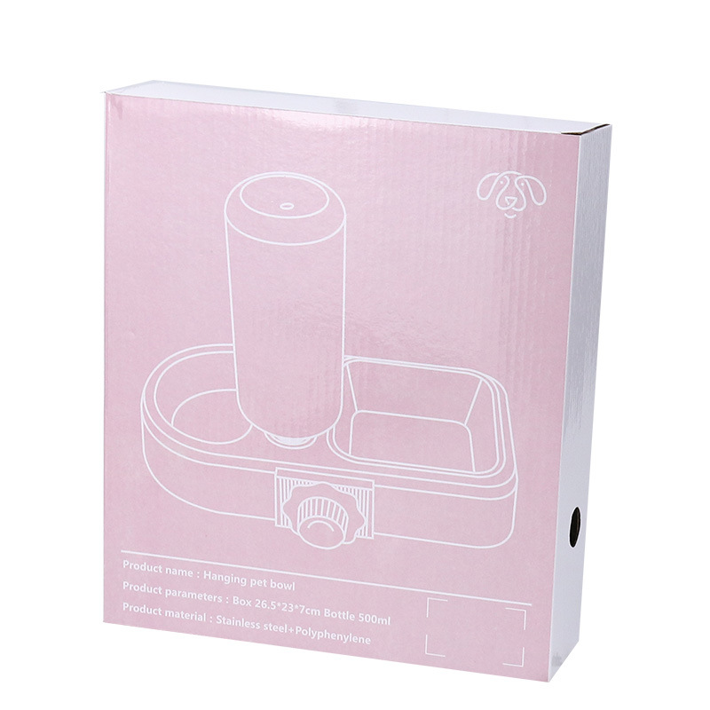 Suministro directo de fábrica nuevo en caja colgante para mascotas doble tazón perro alimentador de agua potable colgante gato tazón doble tazón