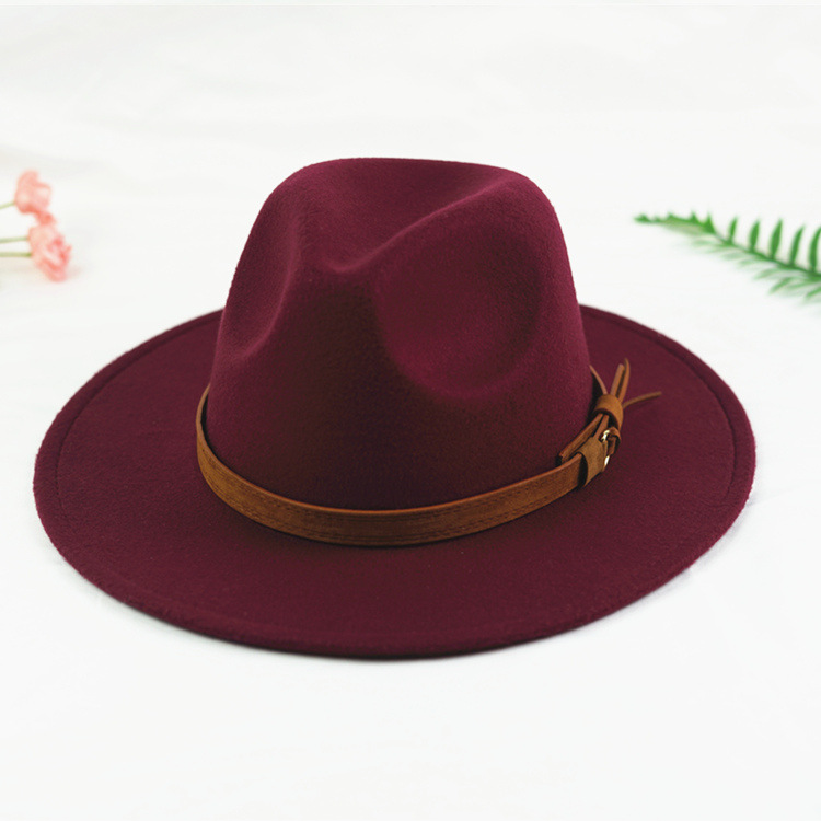 Moda europea y americana Otoño e Invierno nuevo sombrero de lana negro AliExpress Amazon eBay Jazz sombrero unisex