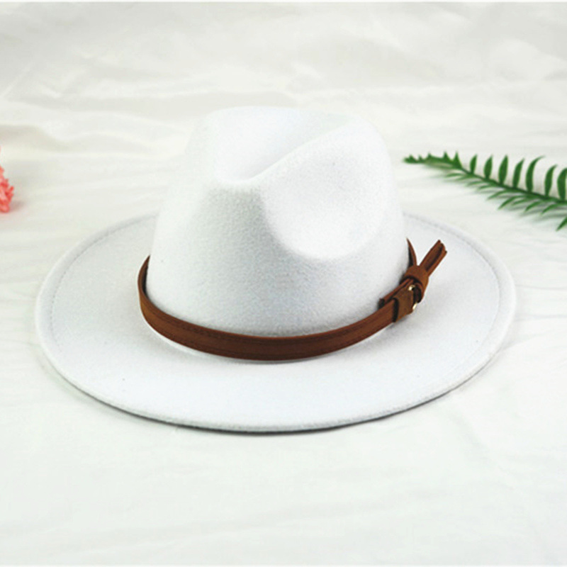Moda europea y americana Otoño e Invierno nuevo sombrero de lana negro AliExpress Amazon eBay Jazz sombrero unisex
