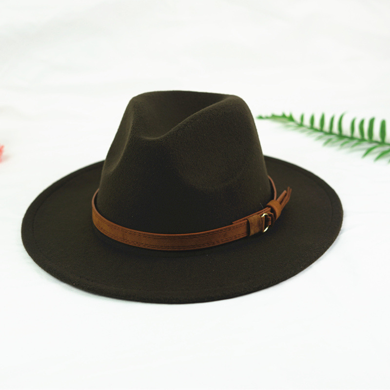 Moda europea y americana Otoño e Invierno nuevo sombrero de lana negro AliExpress Amazon eBay Jazz sombrero unisex