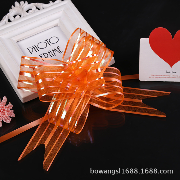 Transfronterizo grande 50 hilo de nieve dibujado a mano flor boda decoración de coche flor regalo embalaje arco tirar flor fábrica ventas directas