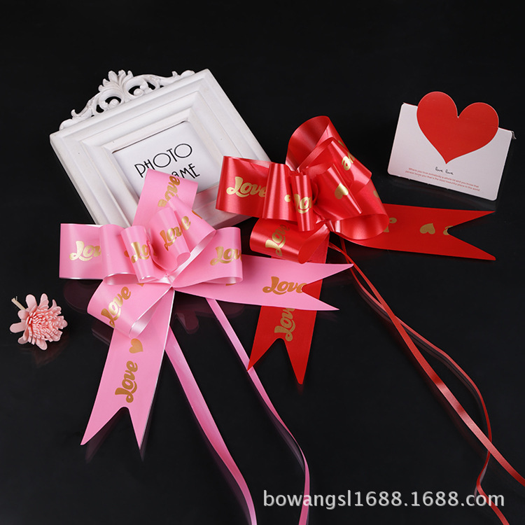 Super valor promoción boda coche decoración Garland regalo flor embalaje mariposa mano Garland grande 50 Amor amor corazón color mezclado