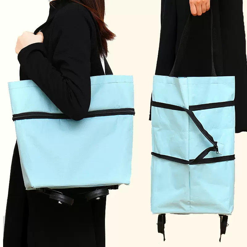 买菜车手拉车拖车买菜神器家用便携小拉车超市购物袋可折叠拖轮包