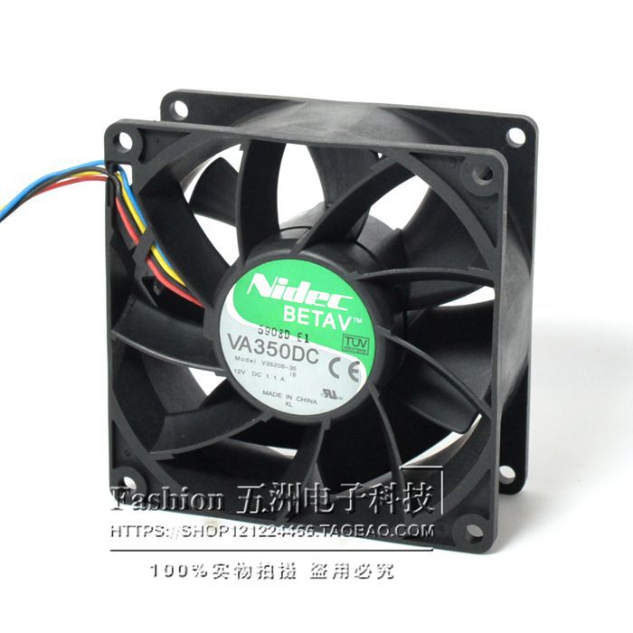 nidec 9038 V35208-35 12v 1.1A 9cm大风量pwm智能调速温控风扇