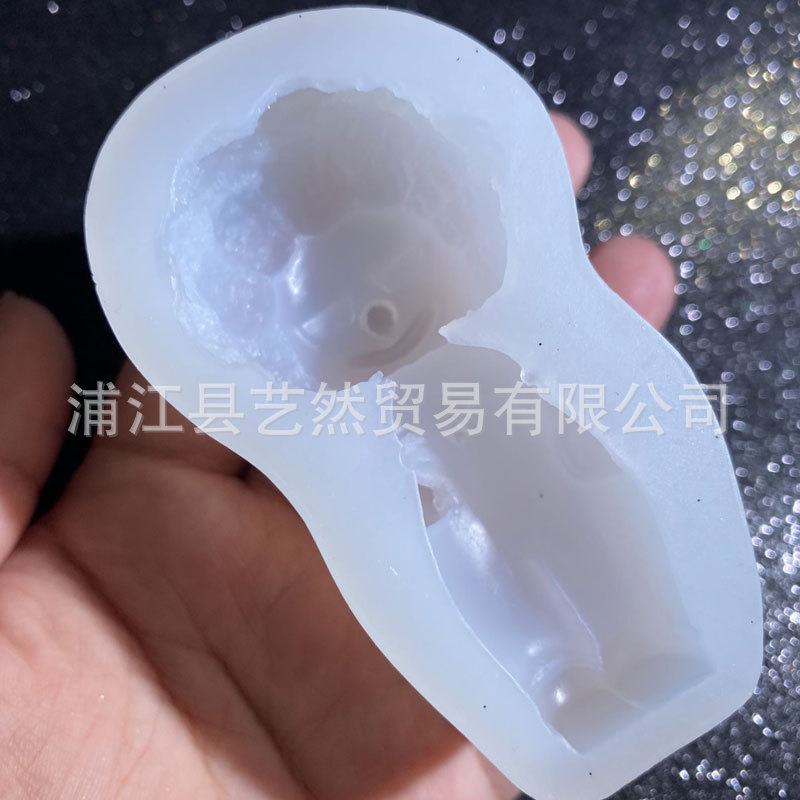 Navidad payaso de silicona molde dibujos animados personaje fondant coche clip salida aire aromaterapia yeso DIY