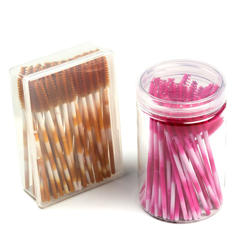 disposable two-color curly brush for eyelashes