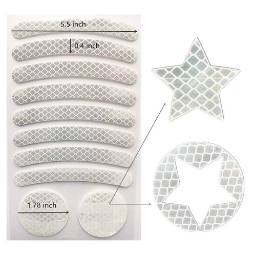 Hot selling Amazon cross-border cellular reflective stickers bicycle stickers night reflective logo grid pattern warning strips