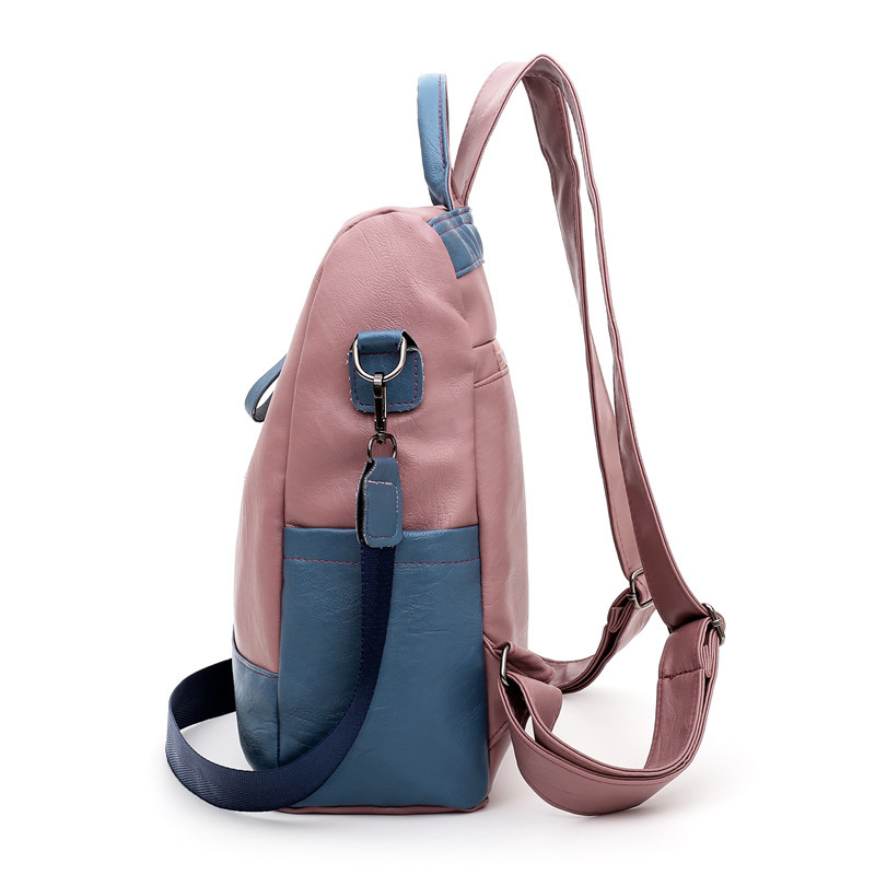 Fabricantes al por mayor verano nuevo estilo ocio PU mochila antirrobo moda femenina simple multifunción mochila de viaje marea