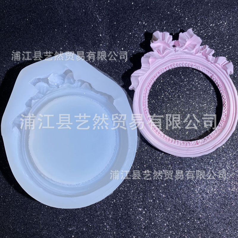 Marco DE FOTOS marco DIY utensilios para hornear Europea creativa alivio marco forma Fondant pastel chocolate decoración molde