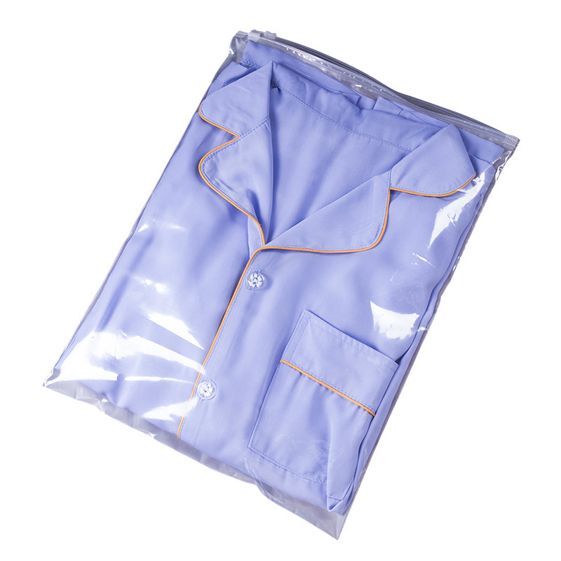 Spot un lado transparente un lado esmerilado bolsa de cremallera ropa interior Yin Yang bolsa de embalaje de ropa advertencia bolsa de cremallera