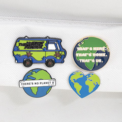 歐美系列環保風系列卡通時尚地球地圖Thatherehomeus學生徽章胸針