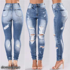 Plus Size Pencil Jeans Slim Jeans For Women Denim