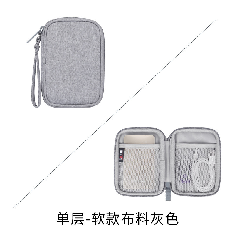 Bubm portátil multifuncional digital accesorios bolsa de almacenamiento EVA auricular cable de datos de viaje sola capa doble bolsa de almacenamiento