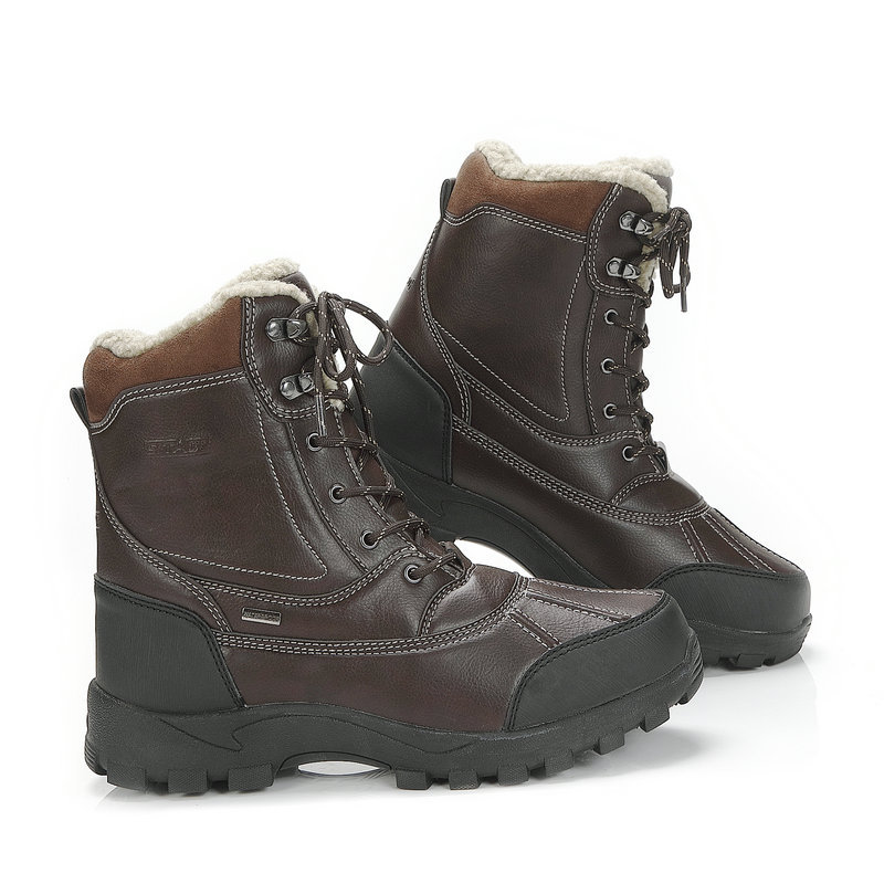 Plus tamaño de los hombres botas de nieve de invierno cálido engrosada zapatos al aire libre zapatos de pesca calcetines impermeables aislamiento Forro de algodón