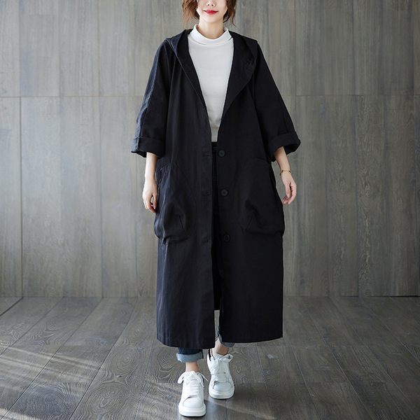 Autumn long trench coat