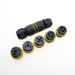 IP68 three-core waterproof connector EW-M20 four-core waterproof connector outdoor cable waterproof connector cross-border