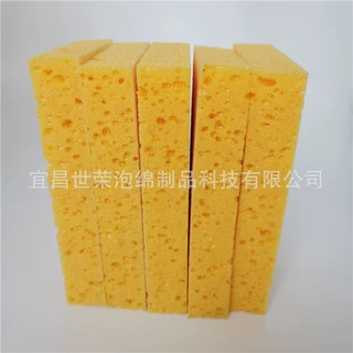 深圳生产批发橙色黄色乱孔百洁磨砂海绵擦加工定制量大从优