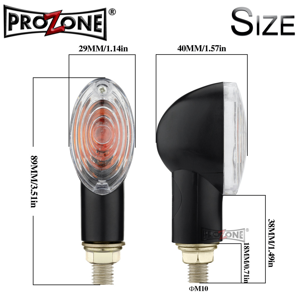 Motocicleta accesorios universales mini retro fuera de carretera vehículo pequeño universo halógeno señal de giro