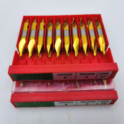 Hongfeng Titanium Coated Center Drill W6542 High Speed ​​Steel Coated Center Drill A1 A1.5 A2 A2.5 A3A4 A6