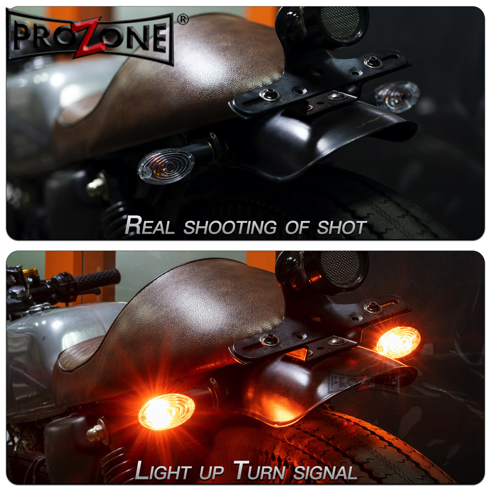 Motocicleta accesorios universales mini retro fuera de carretera vehículo pequeño universo halógeno señal de giro