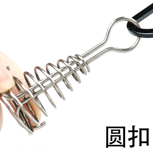 Camping deck nail stainless steel fixed tent rope buckle wooden hook spring wind rope hanging outdoor camping octopus rope buckle