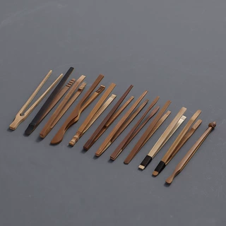 定制手工防滑防烫竹制茶夹茶杯镊子功夫茶六君子配件厂家一件代发