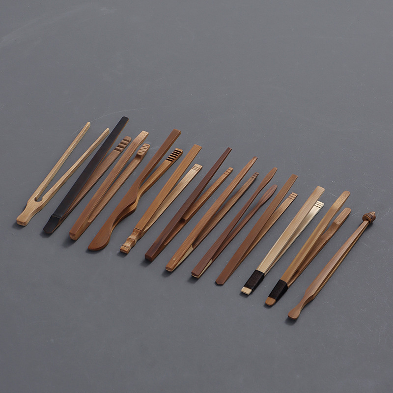 Handmade non-slip anti-scalding bamboo tea clip teacup tweezers kung fu tea six gentlemen accessories factory direct a generation of hair