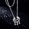Necklace stainless steel, protective amulet, accessory, longevity lock, wholesale