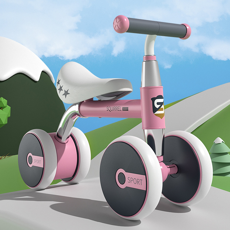 Coche de equilibrio para niños sin pedal 1-3-años de edad bebé juguete niños niño giro scooter