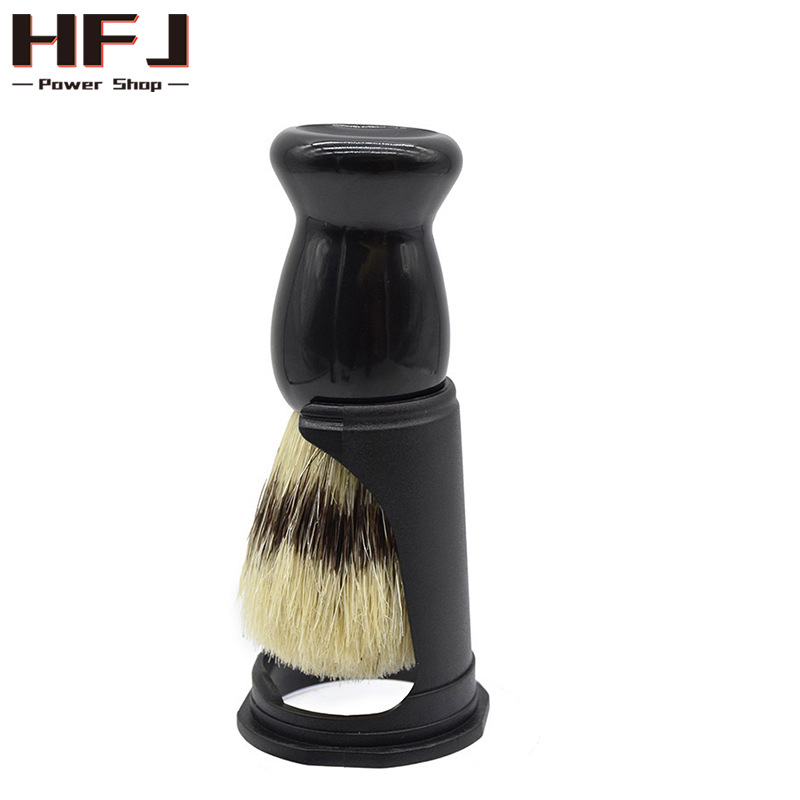 Men's shaving and beauty tools beard brush holder black plastic beard brush holder portable cross-border beard brush base