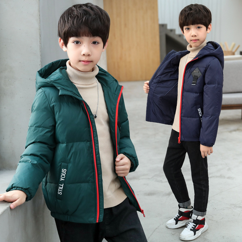 Chaqueta de algodón para niños, abrigo de invierno 2026 para niños mayores, ropa de algodón gruesa, corta y elegante para niños, chaqueta acolchada de algodón para niños para otoño e invierno.