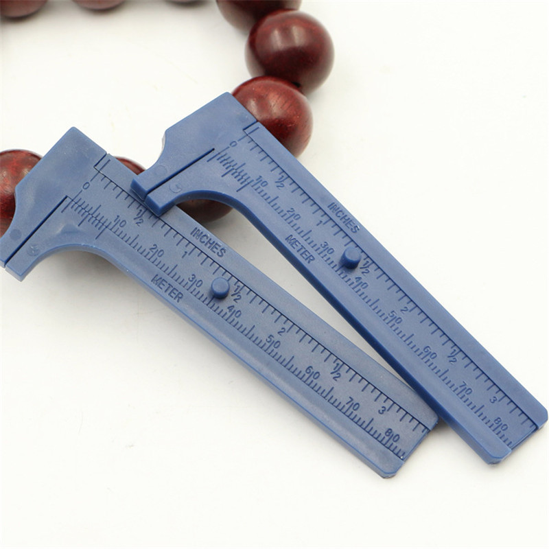 80mm 100mm 迷你塑料游标卡尺 纽扣文玩饰品测量尺 饰品配件卡尺