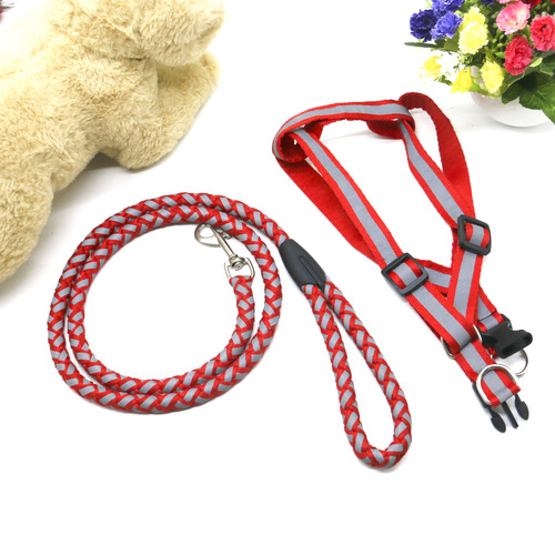 Reflective Pet Harness Leash Collar Dog Harness Dog Chain Pet Supplies Wholesale