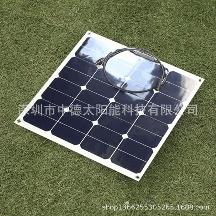 柔性40W-50W太阳能电池板 sunpower太阳能板 PET层压太阳能磨砂板