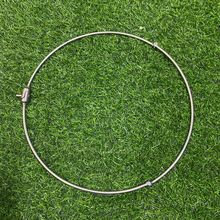 不锈钢实心可折叠焊接网圈8mm 接口抄网头 实心抄网圈渔具