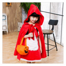 萬聖節服裝小紅帽兒童女巫cosplay角色扮演化妝舞會演出動漫披風