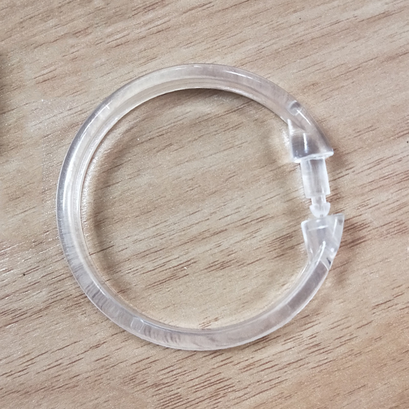 Venta directa de fábrica simple plástico tipo C 0-tipo abierto cortina gancho anillo Cortina de ducha anillo colgante cortina accesorios de anillo de plástico