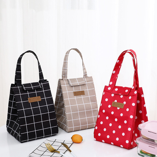 Lunch box bag aluminum foil thickened hand-held lunch bag lunch bag lunch box canvas thermal insulation tote bag for bringing lunch to work