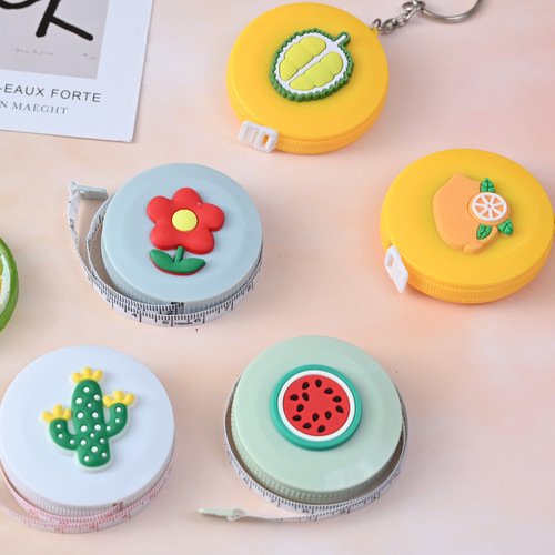 Cartoon mini tape measure round tape measure portable tape measure measurement bust waist circumference soft ruler clothes measuring ruler