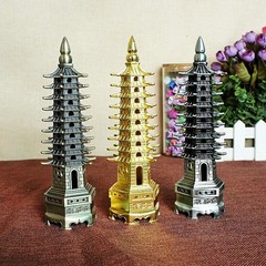 New metal crafts Yaosha brand Wenchang Tower model ornaments 9 layers 13 electroplating fine workmanship Wenchang Tower