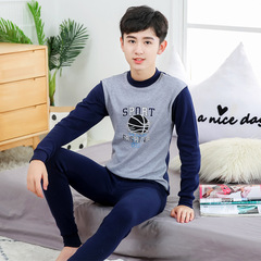 Teenage boys' underwear, boys' autumn clothing and pants set, children's thin cotton sweater set for middle and older children